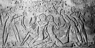 Bedoiun Slaves Being Beaten - Battle Of Kadesh
