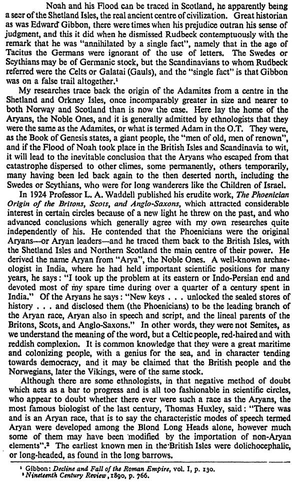 British Mainstream Thinking 1930s  |  From: The Riddle of Prehistoric Britain  By Comyns Beaumont  |  Page 21  |  Click to go to books.google.com