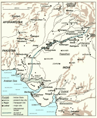 The Probable Course of the Sarawati River